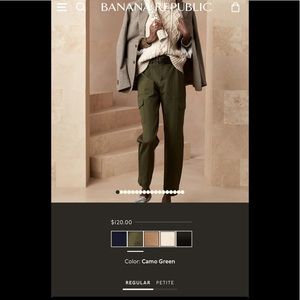 Banana republic tapered cargo pants